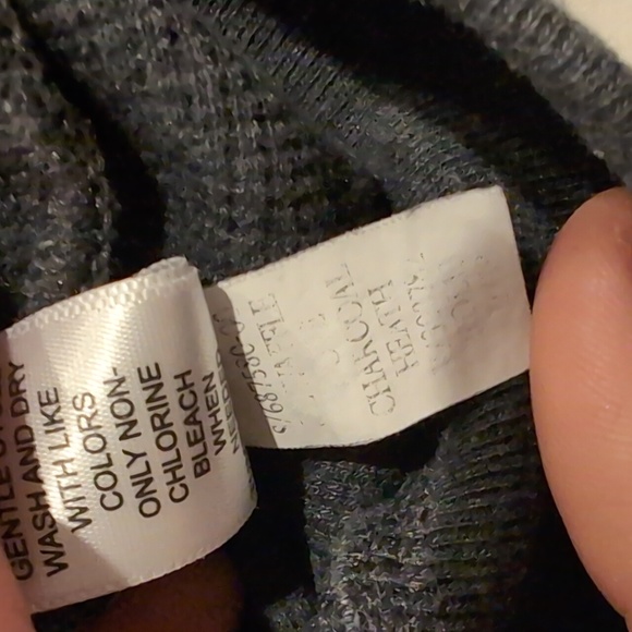 Banana Republic Mens Waffle knit Jacket, Grey / Navy XL - Picture 3 of 4